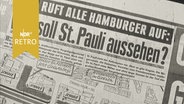 Titelseite einer Zeitung mit der Schlagzeile "Wie soll St. Pauli aussehen?"  