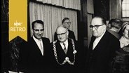 Fitzroy George William Chamberlain als Oberbürgermeister von Bristol bei Besuch im Rathaus der Partnerstadt Hannover 1959  