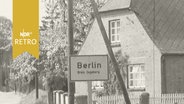 Ortsschild von Berlin im Kreis Segeberg 1960  