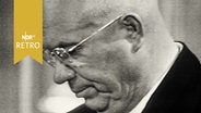 Kopf von Nikita Chruschtschow seitlich, 1960 beim Besuch in Wien  