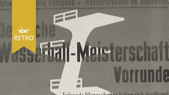 Plakat für die Deutsche Wasserball-Meisterschaft 1960  