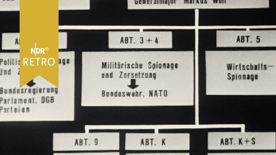 Ausschnitt eines Diagramms der DDR-Geheimdienste (1961)  
