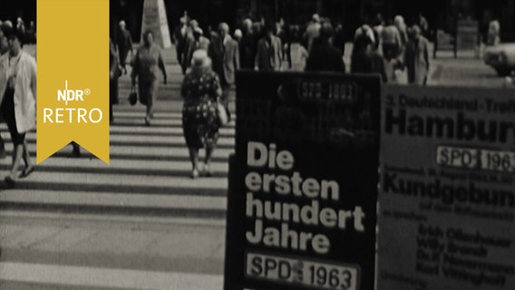 Werbung für Deutschlandtreffen der SPD 193 in Hamburg "Die ersten hundert Jahre"  