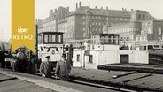 Frachter am Hamburger Binnenhafen auf der Veddel 1964  