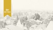 Blick über die Altstadt von Osnabrück 1963 im Nebel  