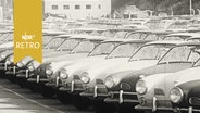 Reihen dicht geparkter Autos (1964)  