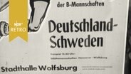 Plakat zum Handball-B-Länderspiel Deutschland-Schweden 1960  