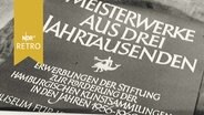 Ausstellungsplakat "Meisterwerke aus drei Jahrtausenden" 1961  