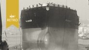 Stapellauf der "MS Fritz Thyssen" bei Blohm & Voss 1965  