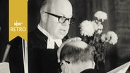 Landesbischof Gerhard Heintze von Braunschweig bei der Einsegnung 1965  