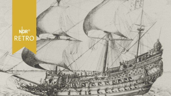 Gemälde des Kriegsschiffs "Vasa" 1628  