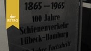 Ausstellungsplakat zu "100 Jahre Schienenverkehr Lübeck - Hamburg. 1865 - 1965"  