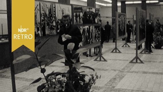 Besucher in einer Kieler Fotoausstellung 1965  