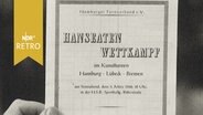 Programmzettel zum "Hanseaten-Wettkampf im Kunstturnen" 1960 in Hamburg  