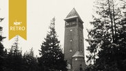 Alter Gaußturm in auf dem Hohen Hagen bei Dransfeld 1961  