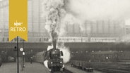 Dampflok verlässt den Hamburger Hauptbahnhof 1961  