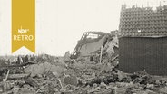 Nach Düsenjägerabsturz zerstörtes Haus in Papenburg 1962  