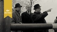 Finanzminister Hartwig Schlegelberger bei Besuch der innerdeutschen Grenze bei Ratzeburg 1962  
