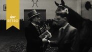 Übergabe eines bei einer Auktion ersteigerten Pferdes an den neuen Besitzer (1962)  