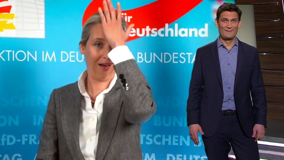 Alice Weidel (AfD) und Christian Ehring  