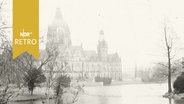 Maschpark mit Blick aufs Neue Rathaus in Hannover 1965  