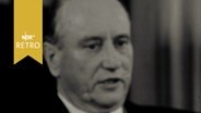 Georg Diederichs bei einem Statement 1962.  