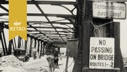 Bauarbeiten auf der gesperrten Rampenbrücke in Cuxhaven 1963  