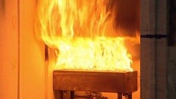 Flammen im Brandversuch-Test © NDR 