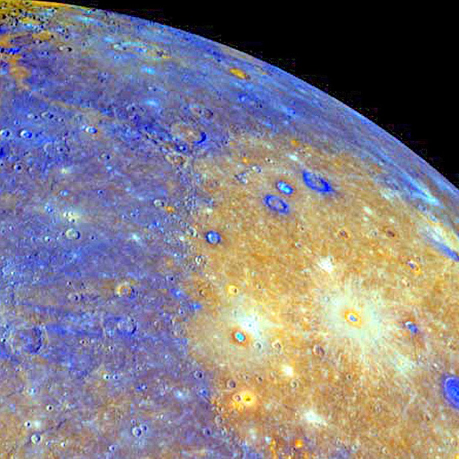 Der Planet Merkur in Nahaufnahme. © dpa 