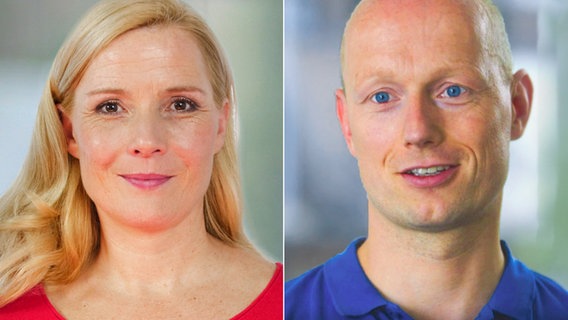 Porträt von Helge Riepenhof und Dr. Melanie Hümmelgen. (Bildmontage) © NDR Foto: Frederik Brandt