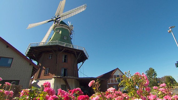 Funktionstüchtige Windmühle in Hollern-Twielenfleth. © NDR/MfG-Film 