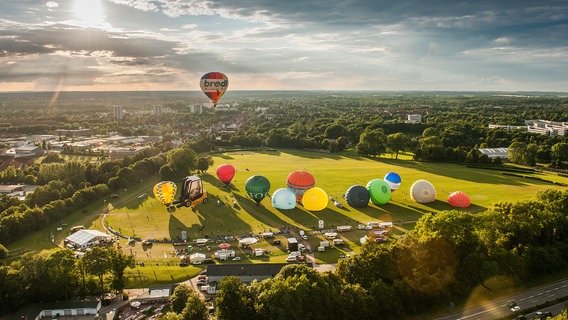 Ballonfahren über Kiel. © NDR/Oliver Franke/privat 