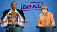 Obama und Merkel. © extra 3/NDR 