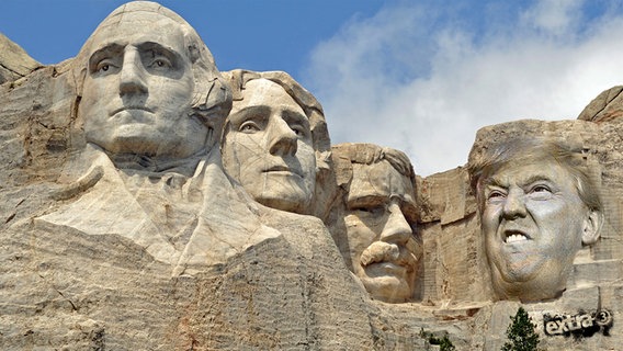 Donald Trump in Mount Rushmore  