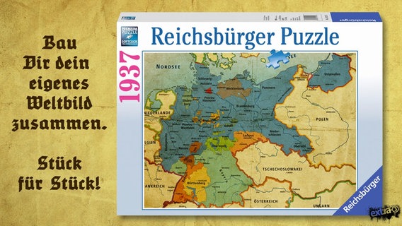 Bau Dir dein eigenes Weltbild zusammen. Stück für Stück. Aus 1937 Teilen. Mit dem Puzzle von Reichsbürger!  