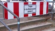 Eine gesperrte Treppe in Nürnberg  