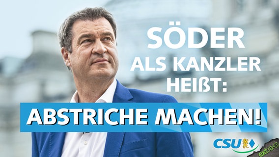 Söder als Kanzler heißt: Abstriche machen!  