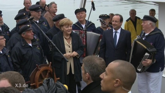 Bundeskanzlerin Merkel und Frankreichs Ministerpräsident Hollande  