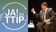 Sigmar Gabriel findet TTIP toll. © extra 3/NDR 
