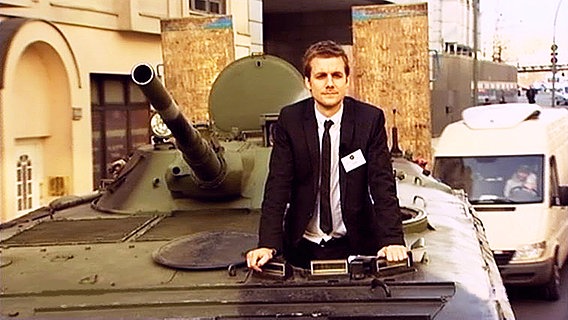 Tobias Schlegl mit Panzer  