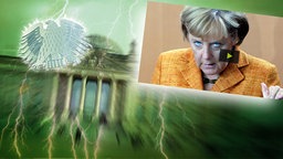 Titelbild Neulich im Bundestag mit Angela Merkel © Fotolia.com / Fotograf: Roadrunner / dpa - Bildfunk 