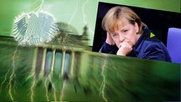 Titelbild Neulich im Bundestag mit Angela Merkel © Fotolia.com / Fotograf: Roadrunner / dpa - Bildfunk 
