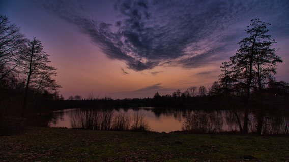 Wolkenformation über dem Detmeroder  Teich am Abend. © NDR Foto: Markus Baatz