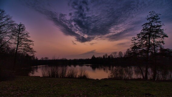 Wolkenformation über dem Detmeroder  Teich am Abend. © NDR Foto: Markus Baatz