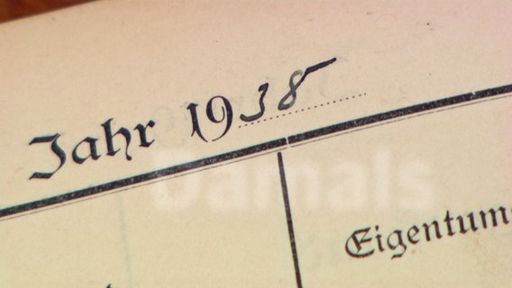 Eintrag aus dem Jahr 1938 in einem Register des Städtischen Museums Göttingen © NDR 