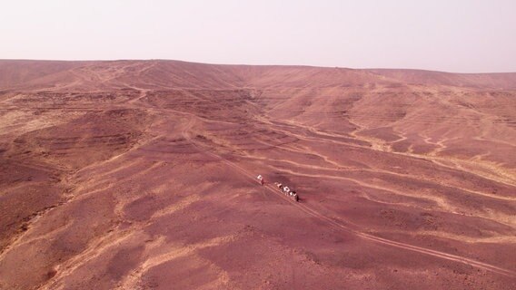 Nur 20 Prozent der Sahara ist mit feinem Sand bedeckt. Der Rest besteht aus Stein, Kies und Geröll. © NDR/Samuel Häde 