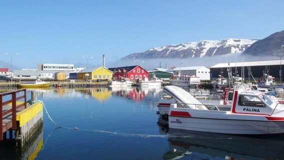 Häuser der Stadt Siglufjörður im Norden von Island. © NDR/nonfictionplanet/Till Lehmann 