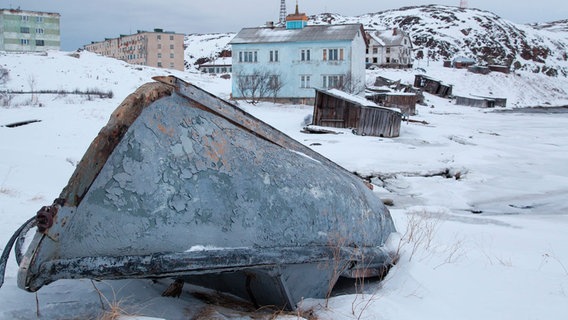 Die Siedlung Teriberka auf der russischen Kola-Halbinsel. © NDR/Sven Jaax 