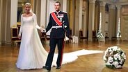 25. August 2001: Kronprinz Haakon von Norwegen heiratet Mette-Marit © Picture-Alliance / dpa Foto: Tore Berntsen