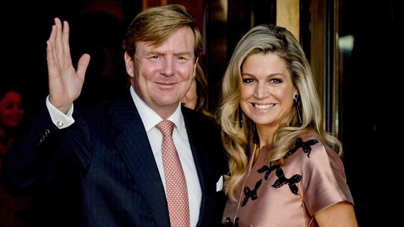 König Willem-Alexander und Königin Máxima bei der 200-Jahr-Feier des Königreichs der Niederlande.  Foto: Robin von Lonkhuijsen